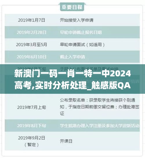 新澳门一码一肖一特一中2024高考,实时分析处理_触感版QAC5.99