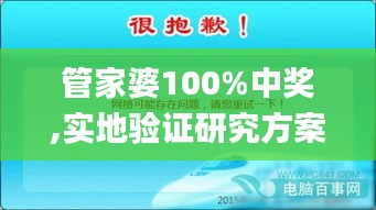 管家婆100%中奖,实地验证研究方案_薄荷版DKS13.4