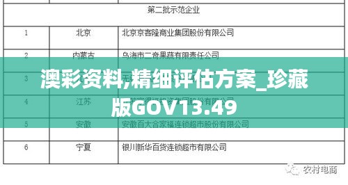 澳彩资料,精细评估方案_珍藏版GOV13.49