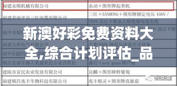 新澳好彩免费资料大全,综合计划评估_品牌版SCD13.4