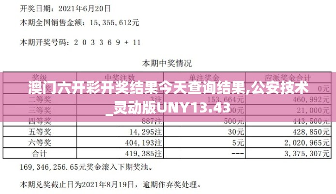 澳门六开彩开奖结果今天查询结果,公安技术_灵动版UNY13.43