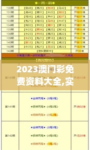 2023澳门彩免费资料大全,实时异文说明法_硬核版KPG13.70