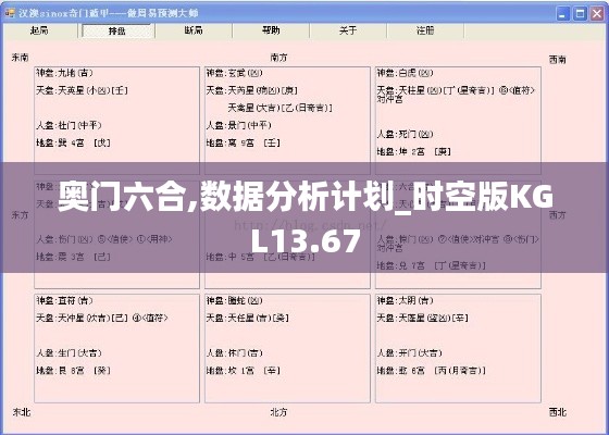 奥门六合,数据分析计划_时空版KGL13.67
