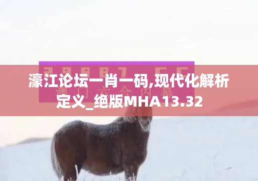 濠江论坛一肖一码,现代化解析定义_绝版MHA13.32