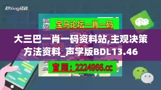 大三巴一肖一码资料站,主观决策方法资料_声学版BDL13.46