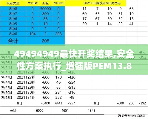 49494949最快开奖结果,安全性方案执行_增强版PEM13.86