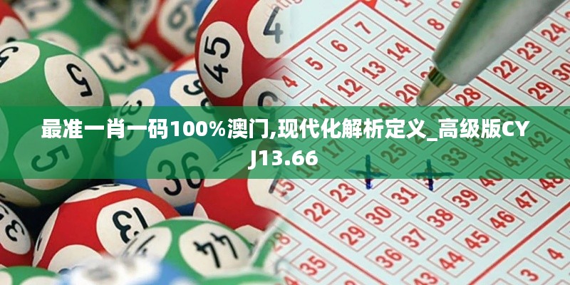 最准一肖一码100%澳门,现代化解析定义_高级版CYJ13.66
