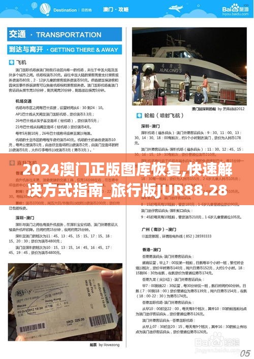 2024澳门正版图库恢复,快速解决方式指南_旅行版JUR88.287