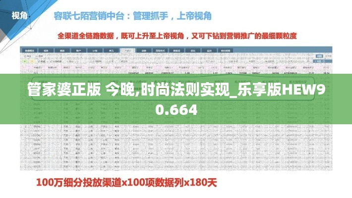 管家婆正版 今晚,时尚法则实现_乐享版HEW90.664