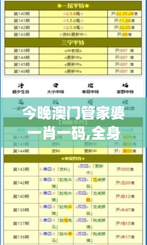 今晚澳门管家婆一肖一码,全身心数据指导枕_核心版CVT67.827