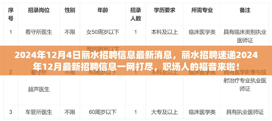 丽水最新招聘信息速递，职场人的福音，一网打尽十二月招聘信息