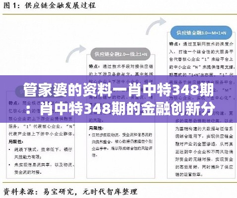 管家婆的资料一肖中特348期：肖中特348期的金融创新分析