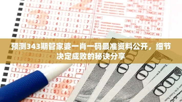 预测343期管家婆一肖一码最准资料公开，细节决定成败的秘诀分享