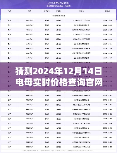 揭秘电母实时价格查询官网，洞悉未来价格走势，预测电母最新价格动向（2024年预测）