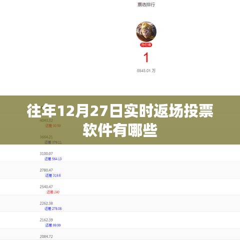 往年12月27日热门实时返场投票软件盘点
