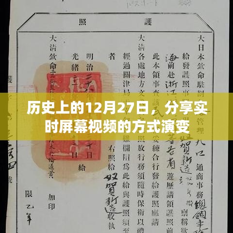 历史上的12月27日，屏幕视频分享方式的演变