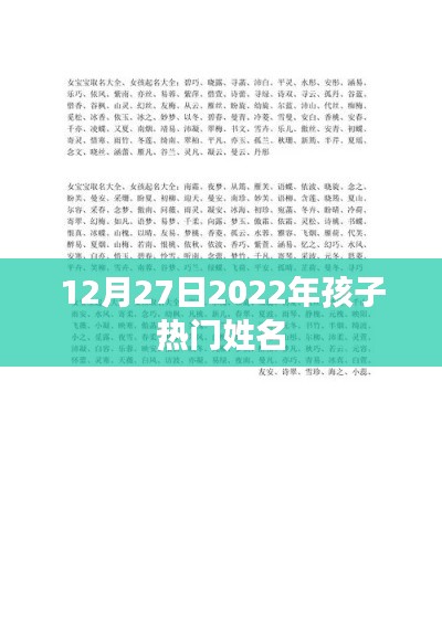 揭秘2022年孩子热门姓名榜单（最新更新）