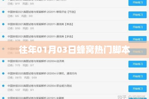蜂窝热门脚本揭秘，历年01月03日的秘密回顾