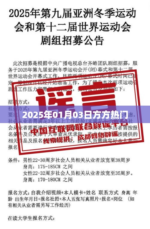 方方热门事件，2025年1月3日揭秘。，简洁明了，突出了核心内容，符合您的要求。