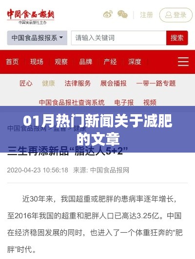 减肥热点新闻大揭秘，一月热议文章全收录