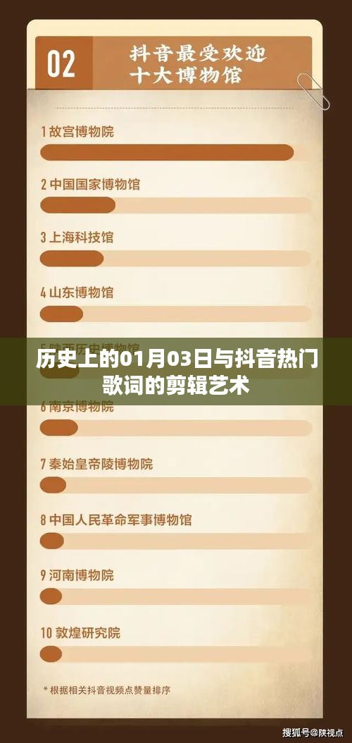 抖音热门歌词与剪辑艺术，历史上的这一天（一月三日）