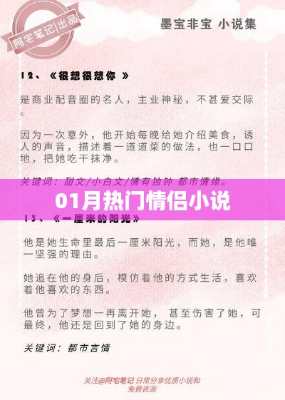 热门情侣小说推荐，甜蜜爱情故事不容错过
