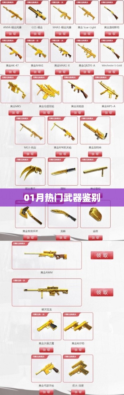 最新热门武器鉴别指南