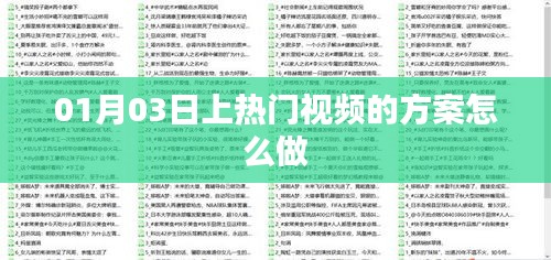 热门视频方案制作攻略，从策划到实施