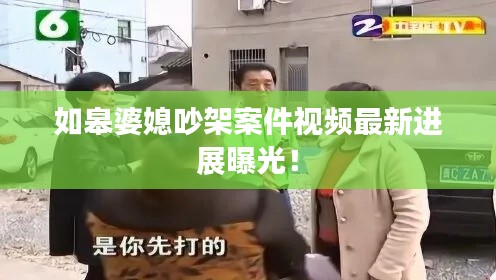 如皋婆媳吵架案件视频最新进展曝光！