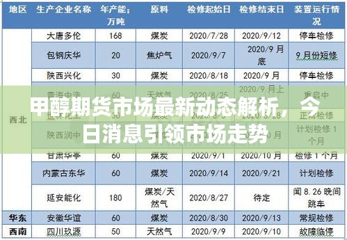 甲醇期货市场最新动态解析，今日消息引领市场走势