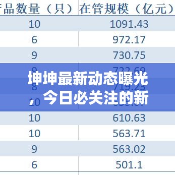 坤坤最新动态曝光，今日必关注的新闻头条