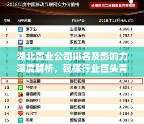 湖北置业公司排名及影响力深度解析，窥探行业巨头背后的力量