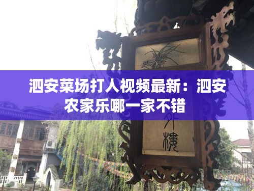 泗安菜场打人视频最新：泗安农家乐哪一家不错 