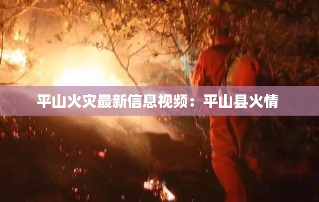 平山火灾最新信息视频：平山县火情 