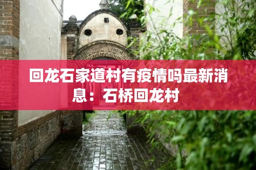 回龙石家道村有疫情吗最新消息：石桥回龙村 