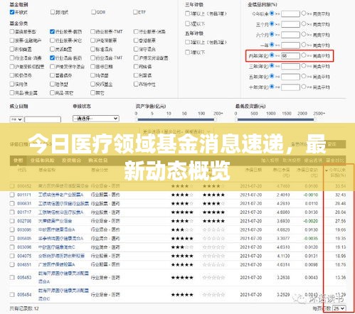 今日医疗领域基金消息速递，最新动态概览