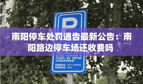 南阳停车处罚通告最新公告：南阳路边停车场还收费吗 