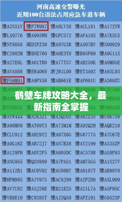 鹤壁车牌攻略大全，最新指南全掌握