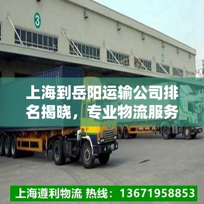 上海到岳阳运输公司排名揭晓，专业物流服务商榜单来袭！