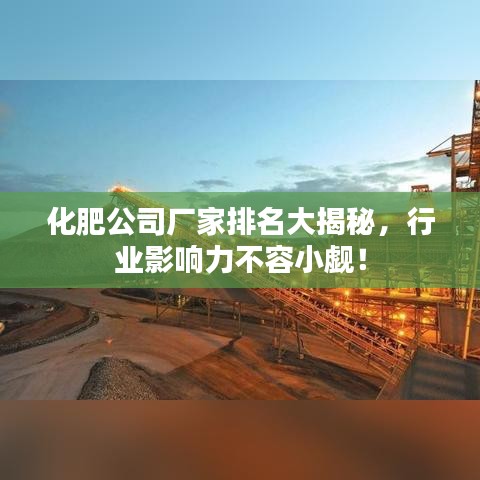 化肥公司厂家排名大揭秘，行业影响力不容小觑！