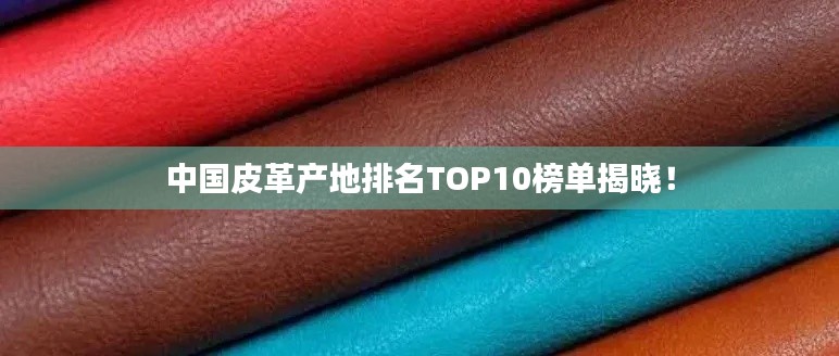 中国皮革产地排名TOP10榜单揭晓！