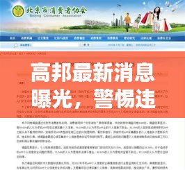 高邦最新消息曝光，警惕违法犯罪信息，全面解析查询表！
