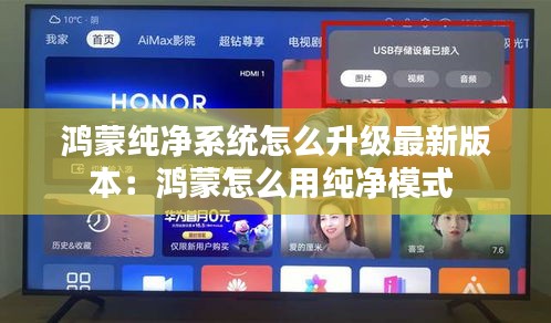 鸿蒙纯净系统怎么升级最新版本：鸿蒙怎么用纯净模式 