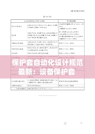 保护套自动化设计规范最新：设备保护套 