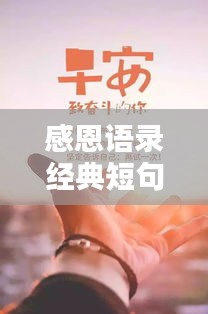 感恩语录经典短句励志，激发你内心力量的感恩语句