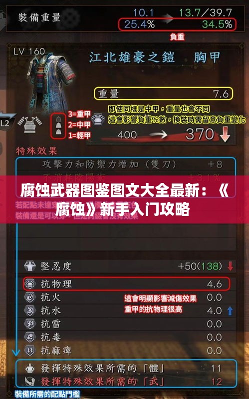 腐蚀武器图鉴图文大全最新：《腐蚀》新手入门攻略 
