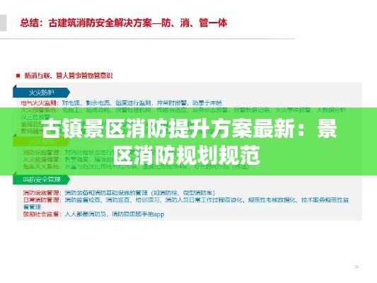 古镇景区消防提升方案最新：景区消防规划规范 