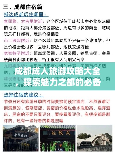 成都成人旅游攻略大全，探索魅力之都的必备指南！