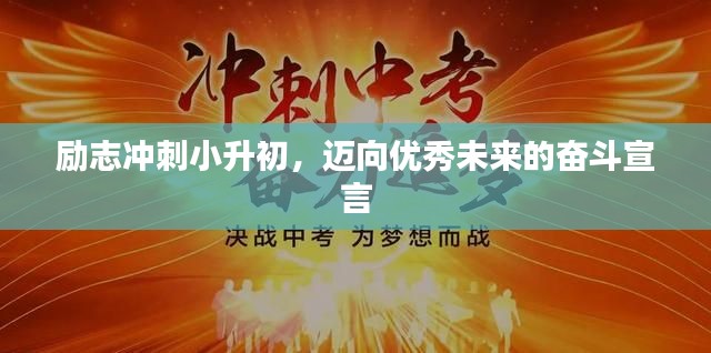 励志冲刺小升初，迈向优秀未来的奋斗宣言