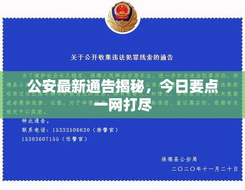 公安最新通告揭秘，今日要点一网打尽